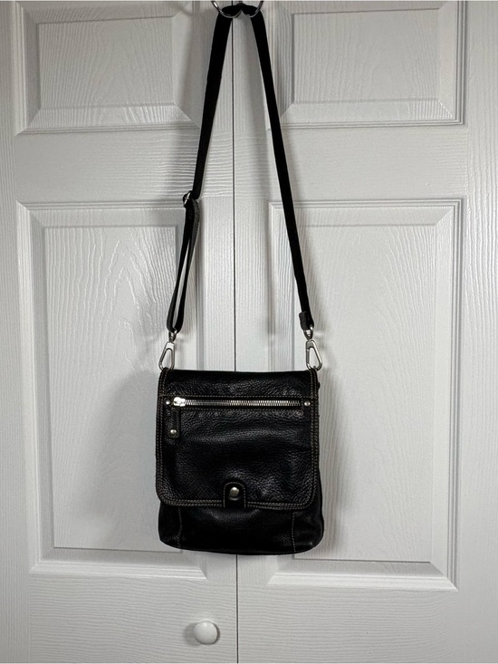 Fossil Handbags - Fossil Long Live Vintage Black Leather Crossbody Bag Boho